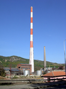 Zvecan vue de la chemine usine Trepca