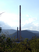 Zvecan vue de la chemine usine Trepca